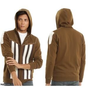 Assassin's Creed NWOT Men's Medium Brown Full Zip L/S Hoodie Sweatshirt